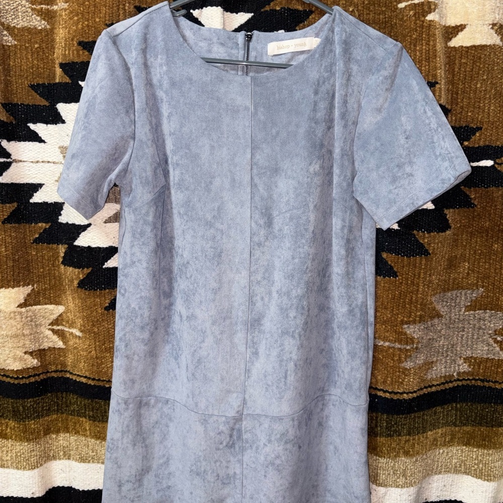 bishop + young Blue Suede Dress